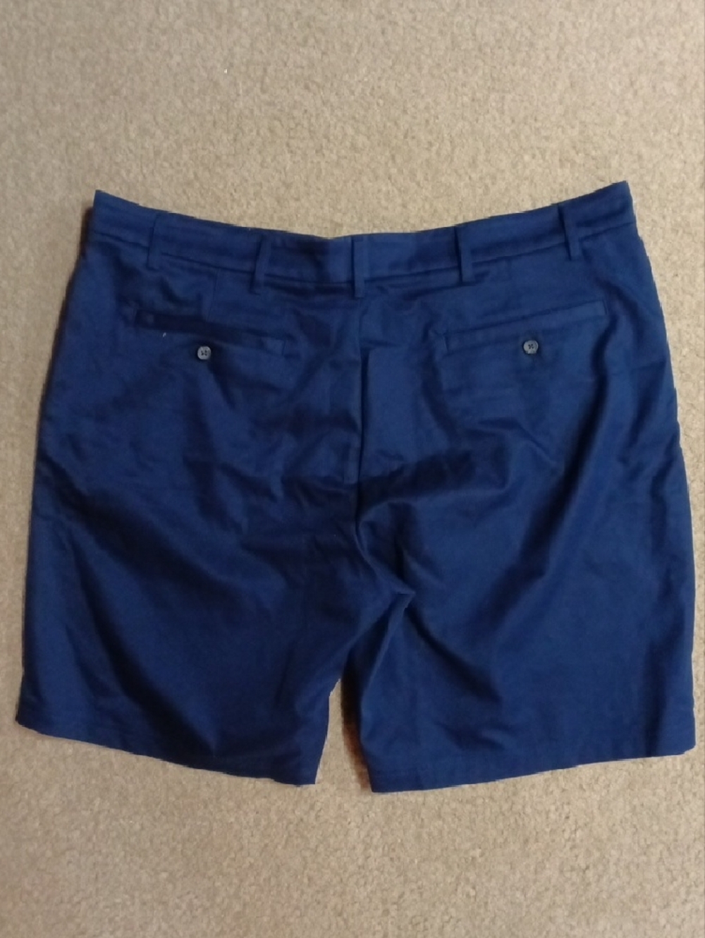 The Foundry Supply Men's Flat Front Comfort Fit Navy Blue Shorts - Picture 3 of 5